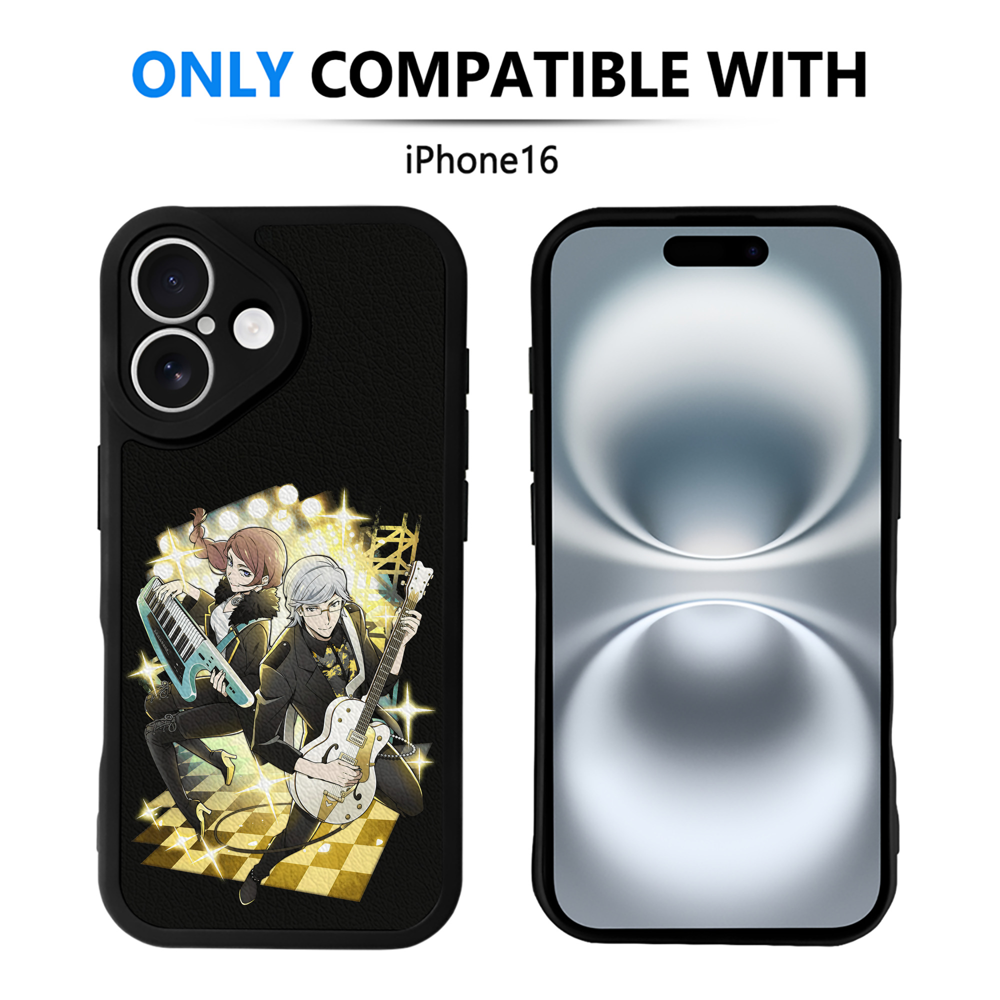 （画像用） 文豪ストレイドッグス Bungo Stray Dogs 【iPhone 16シリーズ対応】シリコンスマホケース（レザー調） 材質：シリコン